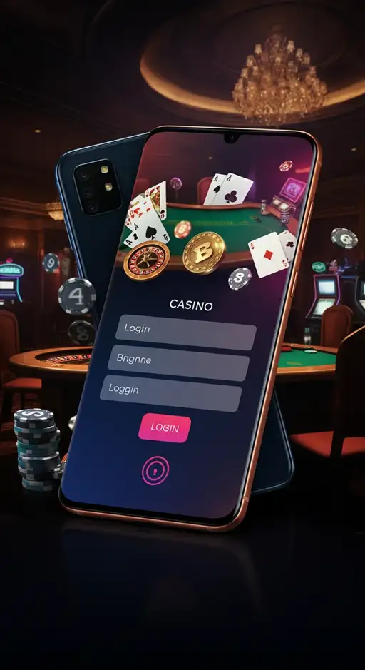 Interface de connexion sécurisée Hermes Casino avec champs email et mot de passe, bouton de connexion et option d'authentification à deux facteurs 2FA.